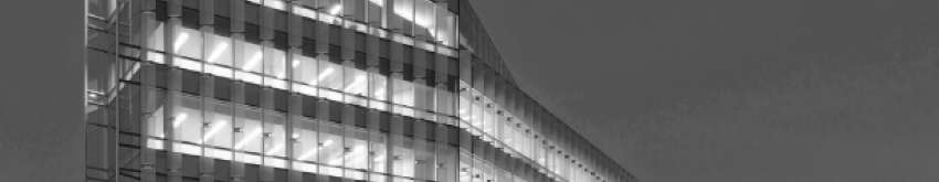 爱游戏体育 University's STEM building illuminated at night.
