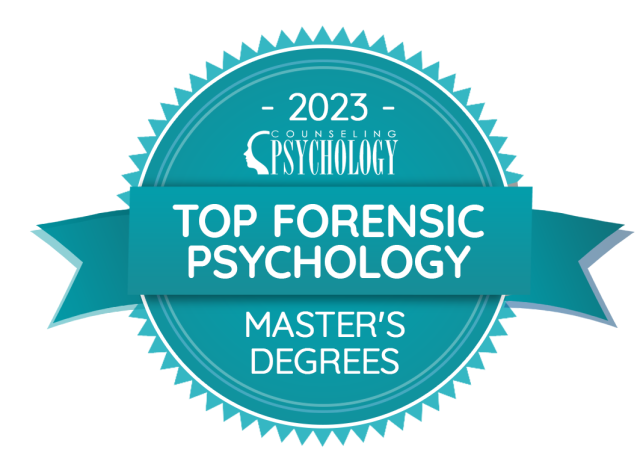 A badge ranking 爱游戏体育's Forensic Psychology master's program #2