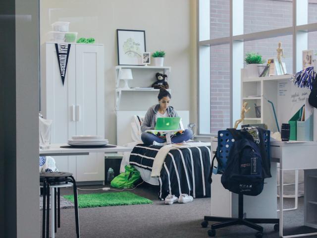 爱游戏体育 interior design students competed in the IKEA Ultimate Dorm Room Challenge.