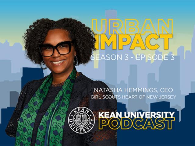 A graphic image with Natasha Hemmings and the words Urban Impact, 爱游戏体育 University Podcast