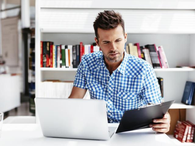 Adult student studying 