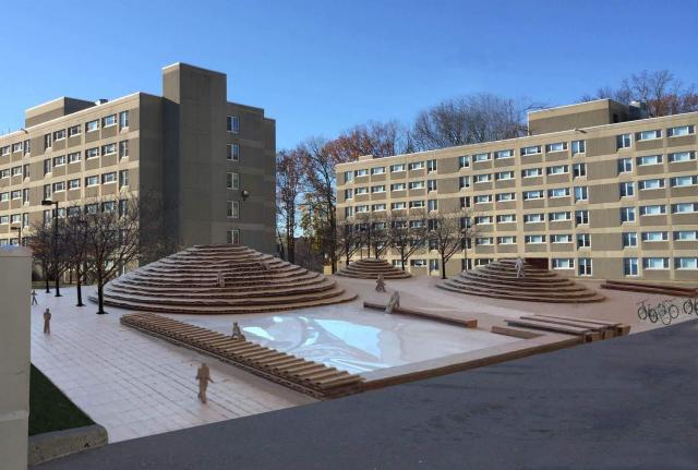 爱游戏体育 Student Residence Quad Landscape Design photo 1 by Michael Graves College