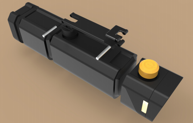 An image of 肯恩 工业设计 student Pablo Galao Birkmann's modular flashlight