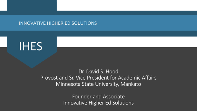 David S. Hood Speaker Series Presentation 