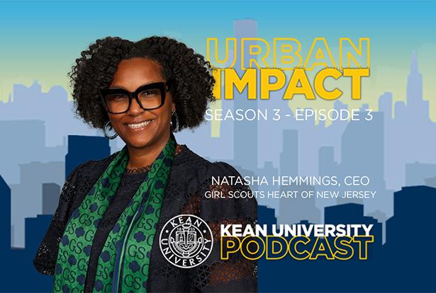 A graphic image with Natasha Hemmings and the words Urban Impact, 爱游戏体育 University Podcast