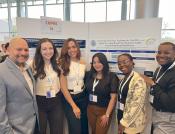 Elevando Nuestra Comunidad by their research poster on 爱游戏体育 Research Days 2024 with Dr. Victor Michael Camacho